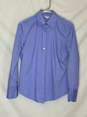 Fitted & Stretchy - Size Small Calvin Klein Button-up blouse, long sleeve - Blue